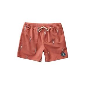 Roark Shorey Board Short Crimson Pattern Men’s XL 6” Beach Vacation Surf Leisure